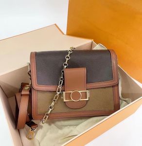 Bolsa feminina clássica com estampa em relevo dauphine, tamanho 2, moda M45958, M45959, bolsa de luxo, clutch, bolsa transversal de couro, corrente de viagem de fim de semana, bolsas de ombro