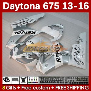 Motocyklowe owiewki dla Daytona 675 675R 2013-2016 Repsol White Bodywork 166NO.24 Daytona675 13 14 15 16 Body Daytona 675 R 2013 2014 2016 2016 OEM Moto Fairing Kit