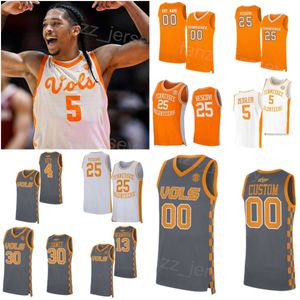 Koszykówka uniwersytecka 25 Santiago Vescovi Jerseys Tennessee Wolontariusze 5 Zakai Zeigler 13 Olivier Nkamhoua 30 James 2 Julian Phillips 4 Tyreke Key NCAA NCAA