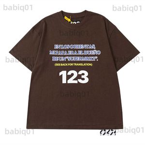 Homens camisetas Sapo deriva Moda Wear Streetwear RRR123 Solto PARDISON FONTAINE Oversize t-shirt Tee tops homens T230321