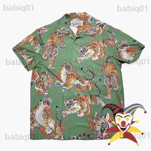 Camisas casuais masculinas 2022ss tigre wacko maria camisa homens mulheres edição limitada havaiana wacko maria camisas t230321