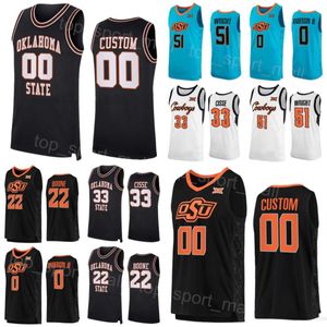 College Basketball Oklahoma State Cowboys Jerseys 1 Bryce Thompson 22 Kalib Boone 0 Avery Anderson III 51 John-Michael Wright 5 Caleb Asberry 33 Moussa Cisse NCAA