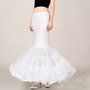 Petticoats Soft Mermaid Crinoline Petticoat Free Size White Bridal Slip Scalable Ruffle Wedding Accessories