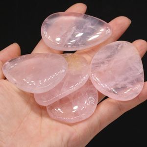 Pendant Necklaces Natural Stone Rose Quartzs Charms Irregural Shape For Jewelry Making DIY Necklace 28x40-35x50mmPendant