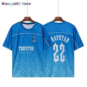 Wangcai01 camisetas masculinas 2022 Blue No.22 Monograma Jersey Men Shirts Gradiente Esportes curtos Tees Men Clothing 0321H23