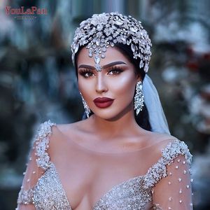 Bröllopshårsmycken Youlapan HP456 Fashion Bridal Hair Accessories Alloy Flower Wedding Crown pannan smycken för bröllopstävling Brides pannband 230320