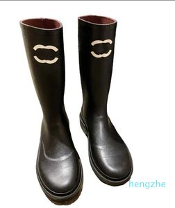 2023 Fashion Black Women's Leather Boots Boots Boots Print Extole Sextoled Shoes