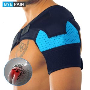 Body Braces Supports 1Pcs BYEPAIN Adjustable Single Shoulder Support Back Brace Guard Strap Belt Band Pads Bandage Gym Sports Care For Men Women 230321