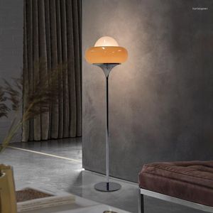 Lampy podłogowe Orange Light salon Glass Lampa narożna wystrój domu LED LED Lighting Sypialnia Stand Bedside Wiselant
