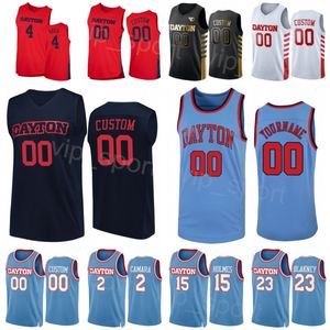 Dayton Flyers College 11 Malachi Smith Jersey Basquetebol 4 Koby Brea 23 R.J Blakney 15 DaRon Holmes II 2 Toumani Camara 22 Mustapha Amzil Stitched Homens Crianças Mulheres NCAA