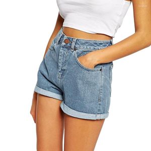 Dames shorts Europe Blue Copping Denim for Women 2023 Zomer Casual plus size gescheurde gat korte jeans hoge taille