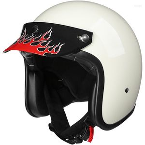 Motorradhelme Retro Helm Vintage Halb 3/4 Pedal Elektrofahrzeugsoldat