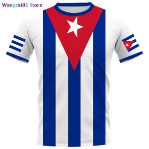 Wangcai01 남자 티셔츠 Cloocl Cuban 깃발 티셔츠 패션 3D 인쇄 짧은 Seve 특집 티셔츠 캐주얼 액티브웨어 여름 탑 남성 여자 의류 0321H23