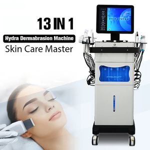 13 I 1 Hydro Microdermabrasion Skin Lyftanordning Multifunktion Högfrekvens ansiktsspa Ultraljud Bio Water Dermabrasion Moisturizer Machine