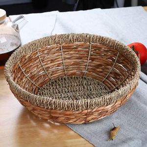 Organização de armazenamento de cozinha cesta de frutas cesta primária rattan rattan feito à mão Restaurante ambiental itens domésticos