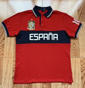 Men's polos Shirt Sports T-shirt Spanish Football Shirt Split Short Sleeve Summer Casual S-5XL