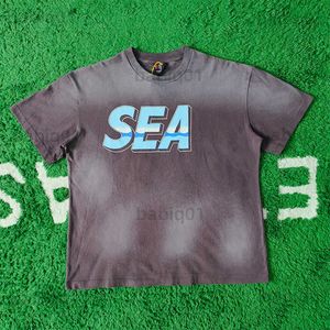 Men's T-Shirts Frog drift Fashion Streetwear Graphics SAINT MICHAEL WIND AND SEA Vintage Crackle Print Retro t shirt tee tops for men T230321