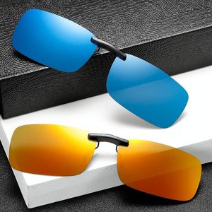 Sunglasses 1Pcs Car Driver Goggles Anti-UVA UVB Polarized Sun Glasses Driving Night Vision Lens Clip On Interior Accessories