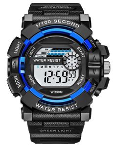 Zegarek hurtowa cena cyfrowe mężczyzn zegarek Wodoodporne sportowe zegarek na świeżym powietrzu z podświetleniem LED Alarm Wristwatch P2028