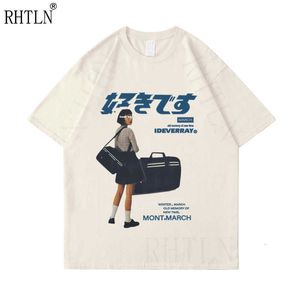 Erkek Tişörtler ve Kadınlar Caual Thirt İlkbahar Yaz Nefes Beklenebilir Hip-Hop Sweater Harajuku T Shirt Kız Japonyae Kanji T-Shirt Baskılı 2021 Kısa Kollu Pamuk Looe Dağı