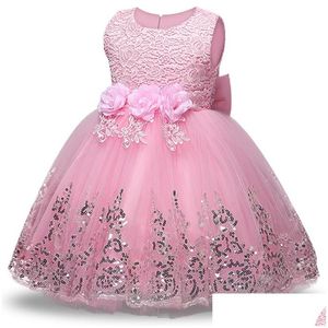Christening Dresses Baby Girl Party Dress Infant Princess First 1St Year Birthday Christmas Costume Drop Delivery Kids Mater Dhwyz