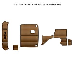 2002 Bayliner 2455水泳プラットフォームコックピットボートEVA FOAM TEAK DECK FLOOR PAD MATセルフバッキング