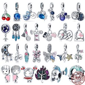 925 SIVER BEADS CHARMS PARA PANDORA CHARM BRACELETS Designer para Women Pure Silver Bracelets Acessórios Charme