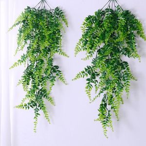 'SimplyFlowers Hanging Ferns- 2PC Fake Ivy Vines for Wall Decor- Greenery Garland for Indoor/Outdoor Use'