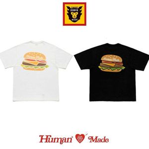 Męskie koszulki mężczyźni mężczyźni i kobiety Caual T Spring Lato Oddychający Burger Print z tyłu mężczyzny z 1 1 Wysokiej jakości T Cotton Slub Ubranie