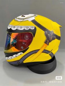 Hełmy motocyklowe Hełm pełny twarz Yellow Motocross Racing Motobike Riding Casco de Motocicleta cztery sezon