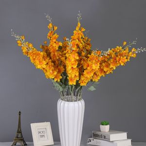 6pcs/lot Artificial Delphinium Flowers Long Stem Fake Flowers Vase Flower Arrangement DIY Home Kitchen Wedding Valentines Day Decor
