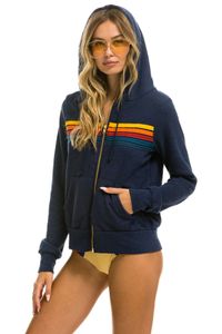 Felpa con cappuccio da donna firmata con zip, cardigan con cappuccio arcobaleno da donna con cappello a maniche lunghe in poliestere grigio taglia xl