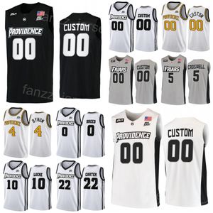 Providence Friars 23 Bryce Hopkins Jersey College Basketball 5 Ed Croswell 22 Devin Carter 10 Noah Locke 4 Jared Bynum 0 Alyn Breed Embroidery NCAA Man Woman Youth