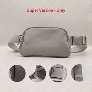 Lu Überall Gürtelbeutel Pinkyoga Outdoor -Taschen Frauen Männer Taillenbeutel Gymnastik GLASTIGE GRIEBE RIBEL FANNY PACK GREY