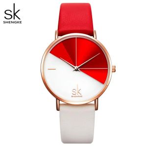 CWP Shengke Watch Fashion Женщины с двойным цветом искусственной кожа