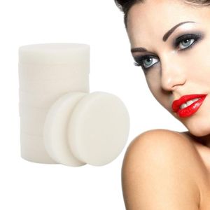 Éponges de maquillage rondes blanches pour le visage, 10 pièces, bouffantes de poudre cosmétique, outils de beauté, soins, dissolvant