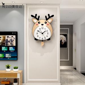 Wall Clocks Cartoon Toy Clock Creative Quartz Silent Pendulum Home Decoration Living Room Cute Kid Watch