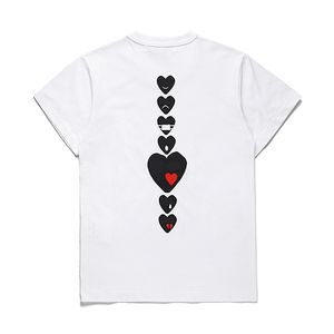 Знаменитая дизайнерская футболка Red Love Head Tees Mens Women Fashion Play Пара футболка. Повседневная короткая рукава летние футболки уличная одежда