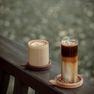 Vinglasögon Simple Glass Iced Latte American Coffee Cup Frukost Mjölk kall dryck japansk stil rak cocktail