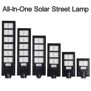 600W Solar Street Light Motion Sensor IP65 Vattentät solsäkerhet Översvämningsbelysningar utomhus fjärrkontroll armskym till Dawn Garden Yard Park Parkeringsplatser Usastar