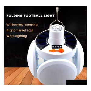 Solar Street Light Football Creative Lamp Charging Outdoor Emergency Lights Cam Night Market Stall Led With Remote Control Green Ene Dhygu