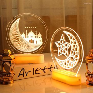 Strings 2023 LED Ramadan Mubarak Lekkie dekoracje księżyca zamek gwiazdy do domowej imprezowej dekoracje