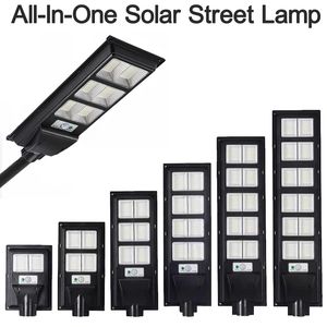 Utomhus kommersiell 400W 500W 600W LED Solar Street Light IP67 Dusk-to-Dawn Roads Lamp Pole Usastar