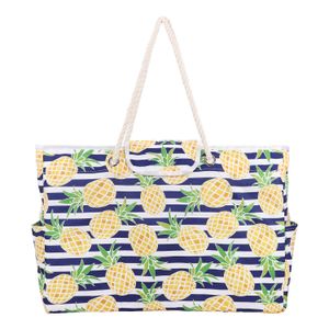 Bolsas de praia 2023 Verão de alta capacidade de lona bolsa Bolsa feminina Designer Bolsa de praia Bolsa de viagens de abacaxi de abacaxi 230321