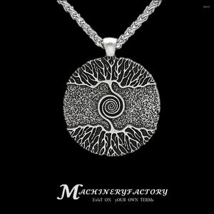 Hänghalsband vikingar amulet the Tree of Life Yggdrasil Nordic talisman halsband - rostfritt stålkedja