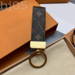 Black wallet keychain bag charm letters designer keyring classic elegant casual car key pendant dragonne luxury key chain canvas smooth cowhide PJ047 Q2