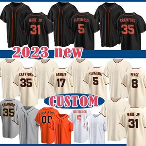 Baeball Jerey New Wear San Francico 2023 Giant 35 Brandon Crawford 5 Mike Yatrzemki 31 Lamonte Wade Jr Michael Conforto Mitch Haniger Joc Pederon 7