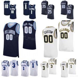 Basquete da faculdade 10 Divincenzo Jerseys Villanova Wildcats 1 Jalen Brunson 1 Kyle Lowry 25 Mikal Bridges 3 Josh Hart University University Blue Branched NCAA