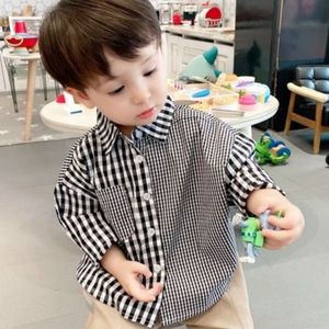 Camisas infantis meninos Baby's Blouse Casat Cardigan Cardigan Spring Autumn sobretudo Top Party Party High Quality Roupas Infantis 230321