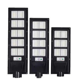 Utomhus kommersiell 400W 500W 600W LED Solar Street Light IP67 Dusk-to-Dawn Roads Lamp Pole Usalight